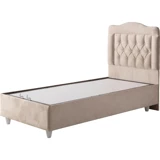 Belletto Vogue 120x200 cm Başlıklı Sandıklı Tek Kişilik Baza Seti Krem
