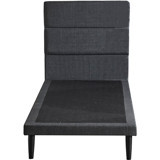 Niron Yatak Slim 90x200 cm Başlıklı Tek Kişilik Baza Seti Antrasit