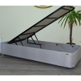Bengi Ticaret 90x190 cm Başlıksız Sandıklı Tek Kişilik Baza Seti Gri