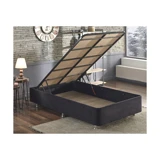 Niron Yatak Ela 120x200 cm Başlıksız Sandıklı Tek Kişilik Baza Seti Siyah