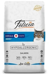 Felicia 12 Kg Yetişkin Somonlu Az Tahıllı HypoAllergenic Kedi Maması