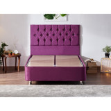 Niron Yatak Violet 120x200 cm Başlıklı Sandıklı Tek Kişilik Baza Seti Mor