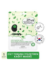 Esfolio Niacinamide ve Siyah Fasülye Nemlendiricili Kağıt Yüz Maskesi