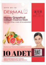 Dermal Bal & Greyfurt Özlü Kolajen Kağıt Yüz Maskesi 10x23 gr