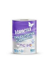 Vanesa Dev 2 Katlı 600 Yaprak Tekli Rulo Kağıt Havlu