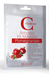 Claderm Pomegranate Killi Nemlendiricili Kağıt Yüz Maskesi 20 ml