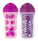 Chicco Pipetli Akıtmaz Kulpsuz 14+ Ay 266 ml Alıştırma Bardağı Pembe