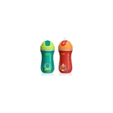 Chicco Pipetli Akıtmaz Kulpsuz 14+ Ay 266 ml Alıştırma Bardağı Yeşil-Kırmızı