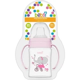 Bebsi Akıtmaz Kulplu 150 ml Alıştırma Bardağı Pembe