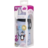 Nip Pipetli Akıtmaz Kulpsuz 12+ Ay 330 ml Alıştırma Bardağı Gri