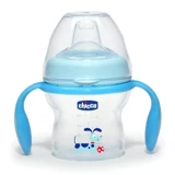 Chicco Akıtmaz Kulplu 6+ Ay 150 ml Alıştırma Bardağı Mavi