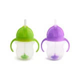 Munchkin Pipetli Akıtmaz Kulplu 6+ Ay 207 ml Alıştırma Bardağı Yeşil-Mor