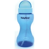 Baby Time Pipetli Akıtmaz Kulpsuz 250 ml Alıştırma Bardağı Mavi