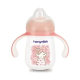 Hanymish Akıtmaz Kulplu 6+ Ay 260 ml Alıştırma Bardağı Pembe