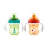 Chicco Akıtmaz Kulplu 6+ Ay 200 ml Alıştırma Bardağı Yeşil-Turuncu
