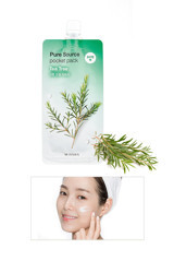 Missha Pocket Pack Çay Ağacı Yağı Nemlendiricili Soyulabilir Kağıt Yüz Maskesi 10 ml