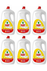 Fairy Süper Ekonomik Limon Kokulu Sıvı El Bulaşık Deterjanı 6x2600 ml