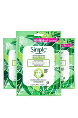 Simple Kind To Skin Hassas Ciltlere Uygun Nemlendiricili Kağıt Yüz Maskesi 3x21 ml