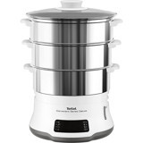Tefal VC502D Deluxe 900 W Paslanmaz Çelik 9 lt Hazneli Dokunmatik Zamanlayıcılı Buharlı Pişirici Beyaz