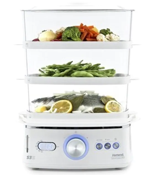 Homend 2401 S3 2000 W Plastik 11 lt Hazneli Zamanlayıcılı Buharlı Pişirici Beyaz