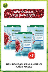 Garnier Canlandırıcı Nemlendiricili Kağıt Yüz Maskesi 3x32 gr