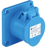 Tp Electric Çerçevesiz Kapaklı Topraklı Sıva Üstü Tekli Priz Mavi