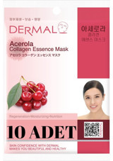 Dermal Barbados Kirazı Özlü Kolajen Kağıt Yüz Maskesi 10x23 gr