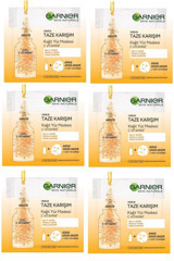 Garnier Taze Karışım Vitamin C Nemlendiricili Kağıt Yüz Maskesi 6 Adet