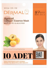 Dermal Collagen Kayısı Nemlendiricili Kağıt Yüz Maskesi 16 Adet