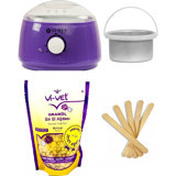 Semsa Waax Alfa 1+1 Boncuk Ağda Makinesi + Vivet Naturel Boncuklu Ağda + Spatula