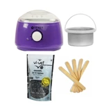 Semsa Waax Alfa 1+1 Boncuk Ağda Makinesi + Vivet Siyah Boncuklu Ağda + Spatula