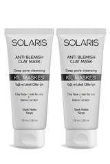 Solaris Yağlı Ve Lekeli Ciltler İçi Killi Nemlendiricili Krem Yüz Maskesi 2x100 ml