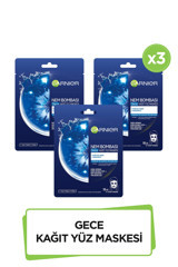 Garnier Gece Nemlendiricili Kağıt Yüz Maskesi 3x28 gr