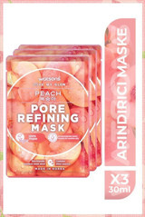 Watsons Fruity Peach Pore Refining Nemlendiricili Kağıt Yüz Maskesi 3 Adet
