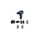 Bosch GSR 12 V 2 Ah Kömürsüz Akülü Vidalama Makinesi + 39 Parça Vidalama Seti