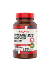 Nevfix Vitamin B12 Folic Acid&Biotin Yetişkin 120 Adet