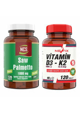 Ncs Saw Palmetto Cüce Palmiye Yetişkin 120 Adet + Nevfix Vitamin D3-K2