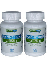 Nutrivita Nutrition Magnesium Citrate Yetişkin Mineral 2x120 Adet