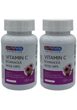 Nutrivita Nutrition Vitamin C Ekinezya Kuşburnu Yetişkin 2x120 Adet
