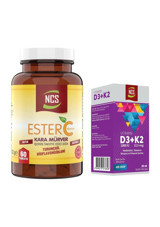 Ncs Ester C Kara Mürver Turunçgil Yetişkin 60 Adet + Ncs Vitamin D3 K2