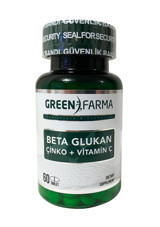 Green Farma Beta Glukan Çinko + Vitamin C Yetişkin Mineral 60 Adet