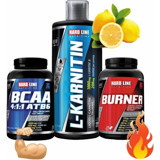 Hardline Nutrition Limon Aromalı L-Karnitin 1000 ml Sıvı + BCAA + Burned 10 Kapsül