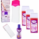 Vivol 1+1 Roll-On Ağda Makinesi + 3xPudralı Kartuş Ağda + Ağda Bezi + Temizleme Yağı