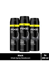 Axe Black Pudrasız Ter Önleyici Sprey Erkek 3x200 ml