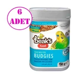 Beak'S Kabuklu Karışık Vitaminli Muhabbet Kuşu Yemi 6x750 gr
