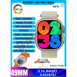Bakeey Watch 8 Ultra Su Geçirmez 49 mm Silikon Kordon Kare Tansiyon Ölçen Sim Kartlı Akıllı Saat Gri