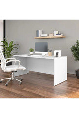 Aden Home Kitaplıklı MDF Çalışma Masası Beyaz 160x70 cm