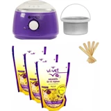 Semsa Waax Alfa 1+1 Boncuk Ağda Makinesi + 3xVivet Naturel Boncuklu Ağda + Spatula