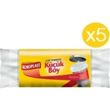 Koroplast Şeffaf Küçük Boy 40x45 cm Çöp Poşeti 30x5 Adet Beyaz