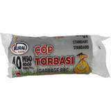 Vural Şeffaf Mini Boy 40x50 cm Çöp Poşeti 40 Adet Beyaz